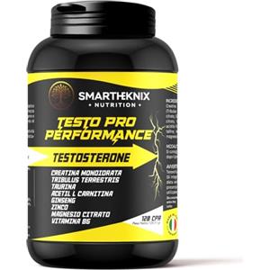 SMARTHEKNIX Integratore Testosterone Uomo Booster, Tribulus Terrestris Alto Dosaggio, Aumento Massa Muscolare E Boost Virilità, Energizzante Naturale Con Carnitina,Creatina,Taurina, Ginseng,Zinco,Magnesio,Vit. B6