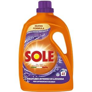 Sole Detersivo Lavatrice Freschezza Naturale 41 Lavaggi, Formula igienizzante, Detersivo Lavatrice Liquido Freschezza Naturale rimuove le macchie a basse temperature