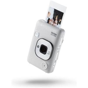 instax Fujifilm instax mini LiPlay Stone White - Fotocamera Ibrida Istantanea e Digitale, Registra 10