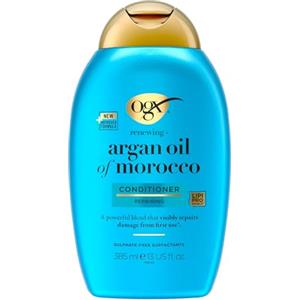 OGX Balsamo Renewing + Argan Oil of Morocco, Balsamo capelli secchi e rovinati con Olio di Argan, Balsamo districante capelli danneggiati per una chioma lucente, setosa e sana, 385 ml