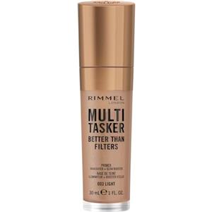 Rimmel London Rimmel Multi-Tasker Better Than Filters, 003 Light, Primer Viso, Glow Booster e Illuminante, Formula Vegana, Leggera, Antietà, Pigmenti che Riflettono la Luce, Maxi Applicatore Soft-Touch, 30ml (1oz)