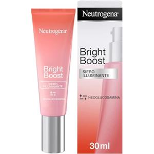 Neutrogena Bright Boost Siero Viso Illuminante, Siero viso antirughe per un colorito più luminoso e uniforme, Siero idratante viso con Neoglucosamina rigenerante per tutti i tipi di pelle, 30 ml