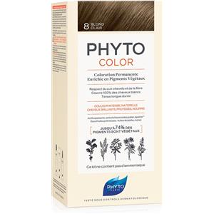 Phyto Phytocolor Tintura Permanente Senza Ammoniaca 8 Biondo Chiaro - 100% Copertura Capelli Bianchi