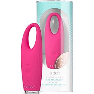 FOREO IRIS 2, massaggiatore per contorno occhi antirughe, Per occhiaie, gonfiore e borse agli occhi, Strumento per linfodrenaggio, Silicone ultraigienico, Garanzia di 2 anni, Fuchsia