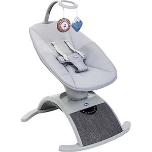 Chicco Comfy Wave, Sdraietta Elettronica, Altalena Elettronica per Bambini, con Movimenti e Melodie, Schienale Reclinabile, Tessuto Traspirante e Sfoderabile, Barra Gioco, Sdraietta Neonato, 0 Mesi+