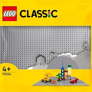 LEGO Classic Base Grigia, Tavola per Costruzioni Quadrata con 48x48 Bottoncini, Piattaforma Classica per Mattoncini per Costruire ed Esporre i Modellini, Giochi per Bambini e Bambine da 4 Anni 11024