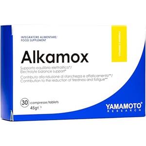 YAMAMOTO RESEARCH Alkamox 30 Compresse, Integratore Alimentare di Potassio e Magnesio in Forma Citrata, Supporta Equilibrio Elettrolitico e Funzione Muscolare, Riduce Stanchezza e Affaticamento