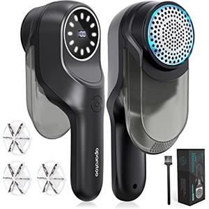 Bubbacare Levapelucchi, Levapelucchi Elettrico 3 lame Sostituibili Levapelucchi Display LED Togli Pelucchi Maglioni Potente Lint Remover Spazzola Pillola Del Rasoio Rimuove Lint Fuzz Rimozione Vestiti Divano