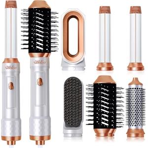 UKLISS Hair Styler 6 in 1, Air Styler Spazzola Volumizzante Asciugacapelli con Air Auto Wrap Capelli, Phon Spazzola, Asciugacapelli e Piastra, Spazzola Termica, Set Regalo Donna, Famiglia