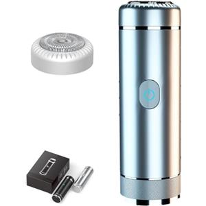 Caduola Aweshave Ball Trimmer, Aweshave 2.0 Premium Body Trimmer, Rasoio elettrico impermeabile per uomo con lama in ceramica sostituibile (Silver+1 Head)