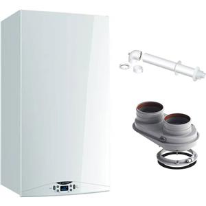 Ariston HS Premium 30 EU - Caldaia a condensazione 30 kW Metano e GPL, compatta e silenziosa con kit scarico fumi incluso
