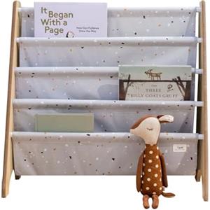 3 Sprouts - Porta Libri per Bambini - Libreria Montessoriana per Cameretta - Terrazzo Grigio Chiaro