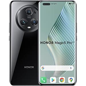 HONOR Magic5 Pro Smartphone 5G 12+512GB Display Curvo AMOLED 6.81'' HDR 120Hz, Tripla Fotocamera 50MP Falcon Capture, Qualcomm Snapdragon 8Gen 2, 5100mAh IP68, Dual SIM, Android 13, Nero
