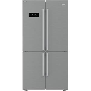 Beko - GN1416231ZXN - Frigorifero Americano 4 Porte, Libera Installazione, Congelatore Combinato, Total No-Front - Inox, 90,8x75x182 cm