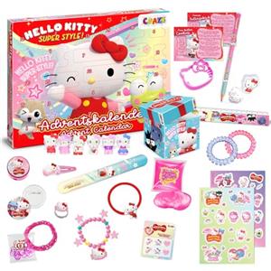 CRAZE Calendario dell'avvento HELLO KITTY di CRAZE - Calendario dell'avvento giocattolo per bambine con giocattoli e accessori di Hello Kitty