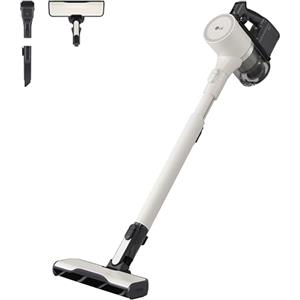 LG CordZero A9K Lite1C, Aspirapolvere senza Fili, Sistema Kompressor, 220W, Autonomia 60 min, Maxi Spazzola Parquet con LED Rivela Polvere, Wi-Fi, 2 Accessori, Filtro 5 Strati, Calming Beige