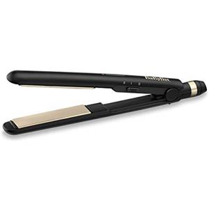 BaByliss ST089E Piastra Lisciante con Rivestimento in Ceramica, Multi-Voltaggio, Tappetino Termo-Resistente, 2 Temperature, Nero