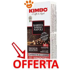 Kimbo Caffè Capsule Nespresso in Alluminio - Barista Espresso Napoli - Confezione Da 10 Capsule - CONFEZIONE RISPARMIO