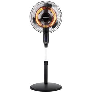 Melchioni Family SUN, Termoventilatore a Piantana con Funzione Oscillante, Doppia Funzione Riscaldamento e Ventilatore, Basso Consumo, 3 Velocità e Telecomando, Altezza regolabile, 1800W