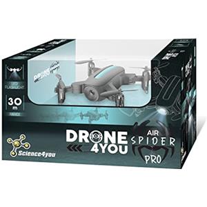 Science4you Drone Mini Air Spider PRO - Drone Mini per Bambini 8+ anni - Drone Telecomandato per Bambini e Pincipianti - Giocattolo e Regalo per Bambino e Bambina 7 8 9 10 11 12+ anni, nero, 3571