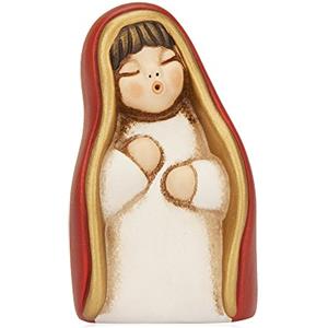 THUN® - Vergine Maria - Versione Rossa - Statuine Presepe Classico - Ceramica - I Classici