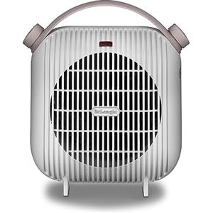 De'Longhi HFS30B24.W Termoventilatore da tavolo, 2 livelli di potenza, ventilazione estiva, protezione antigoccia, maniglia, sistema anti-ribaltamento, luce, protezione antigelo, leggero, Bianco