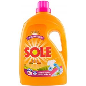 Sole Detersivo Lavatrice 40 Lavaggi, Detersivo Lavatrice 2L Potere Smacchiante