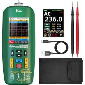 BSIDE O1 Multimetro Digitale con Oscilloscopio LCD Colori 4 Risultati TRMS Tester Oscilloscopio Portatile 10Mhz Trasferimento Dati Autorange Voltmetro Amperometro per Fai Da Te Automotive Elettronico