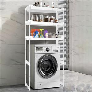 Valdoza Scaffale Per Incolonnamento Lavatrice E Asciugatrice, Unità Di Stoccaggio Della Lavatrice, Kit Supporto Per Asciugatrice Regolabile In Altezza, Adatto Per Bagno, Cucina, Balcone, Lavanderia(172cm/67.7