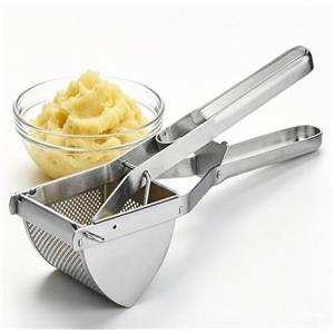 Dinhauyon Spremiaglio Manuale Professionale con Maniglia Comoda, Schiacciapatate Acciaio Inox, Attrezzo per Purè Patate Cucina, Utensili Succo Limone Spremuto, Lavabile In Lavastoviglie Spremiagrumi Frutta