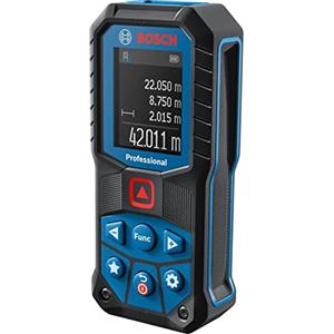 Bosch Professional Distanziometro laser GLM 50-22 (campo misura: fino a 50 m, robusto, IP65, ± 1.5 mm*, 2 batterie AA, tracolla, sacchetto)