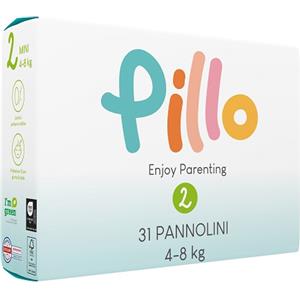 PILLO Pannolini Mini Taglia 2 (4-8 kg) - 31 Pezzi, Comfort e Protezione Ottimali