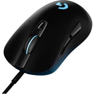 Logitech G403 Mouse Gaming, Sensore HERO 25K, LIGHTSYNC RGB, Leggero 87 g + 10 g Opzionale, Cavo Intrecciato, 25.600 DPI, Impugnature Laterali in Gomma, PC/Mac - Nero