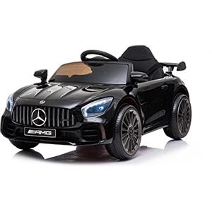 Tecnobike Shop Auto Macchina Elettrica Per Bambini Mercedes Benz AMG GTR Small 12V 2 Motori SoftStart GT-R AMG Con Telecomando Parental Control Luci e suoni Mp3 (Nero)