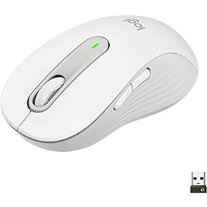 Logitech Signature M650 L Mouse wireless - Per mani grandi, Durata Batteria 2 anni, Clic Silenziosi, Tasti Personalizzabili, Bluetooth, per PC/Mac/Più dispositivi/Chromebook - Bianco