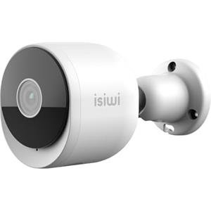 Isiwi Pik Telecamera IP wiFi da esterno sorveglianza. Rilevazione di movimenti e suoni, Audio bidirezionale,IP65,SD Card,Visione Notturna,IR LED, Compatibile con Alexa/Google, 3MP (ISW-BFEP3MP)