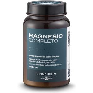 Bios Line Magnesio Completo 200 g - Integratore in polvere da 4 fonti diverse per il benessere del sistema nervoso e muscolare