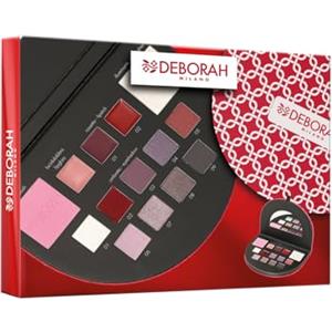 Deborah Milano - Trousse Set Regalo Donna Make Up Beauty Gift n.1 Mini Toni Freddi, Include Palette di Ombretti, Gloss, Rossetti e Polveri Viso dai diversi Finish e Colori, in Carta FSC