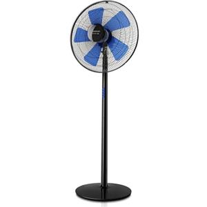 Taurus Boreal Elegance 16C Ventilatore a colonna oscillante, altezza 132 cm, 3 pale/40 cm di diametro, 40 W, nero/blu, 60 W, 5,3 tonalità, metallo