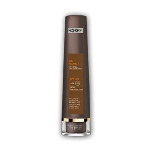 Korff Sun Secret Crema Solare Fluida SPF 30 - 40 ml, Texture Vellutata, Protezione Alta e Azione Antiage