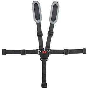 POLISPORT 8640100004 - Cintura di sicurezza 5 punti di ricambio + spalline in EVA per sedia modello GUPPY MAXI colore nero/argento