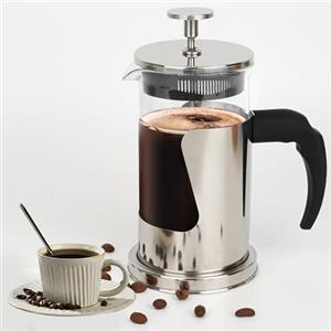Starward French Press, 350 ml Caffettiera Francese, Caffettiera French Press in Acciaio Inox, Vetro ad Alto Borosilicato, Caffettiera Realizzata con Filtro per Caffè o Tè