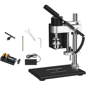 TOOSOAR 200W Mini Trapano a Colonna,Trapano a Colonna a Velocità Regolabile a 5marce per Foratura Diretta di Metallo, Legno