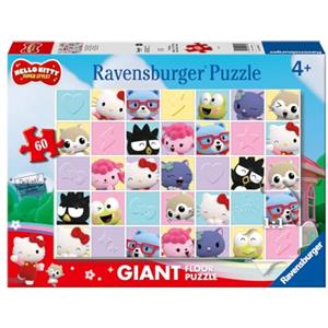 Ravensburger - Puzzle Hello Kitty, Collezione Giant Pavimento, Idea Regalo per Bambini 4+ Anni, Gioco Educativo e Stimolante, 60 Pezzi Giganti, 70x50 cm