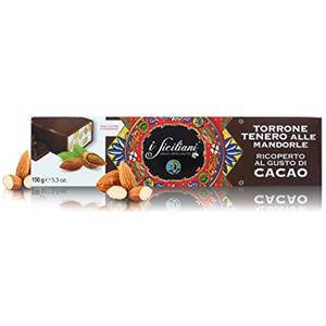 Dolgam Torrone Morbido Con Mandorle, Ricoperto Di Cioccolato, ''I Siciliani'', 150 Grammi