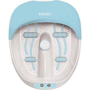 HoMedics Luxury Foot Spa, Pediluvio Massaggiatore Piedi con Idromassaggio, Funzione Mantenimento Acqua Calda, Testine Massaggianti, Pietra Pomice e Rulli Massaggianti Inclusi, Taglia Max: 47