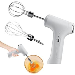 Aibyks Sbattitore Elettrico Elettrico | Mixer Portatile Senza Fili Ricaricabile con 2 testine,Fruste e Frusta a Filo Intrecciato in Acciaio Inossidabile, Gadget da Cucina Senza Fili per impasti