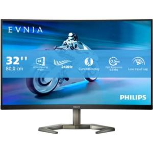 Philips Gaming Monitor 32M1C5200W 31.5 pollici, Curvo, 1920x1080, FHD, 240Hz, VA Panel, 0.5ms MPRT, , (HDMI2x 2.0 DP 1x 1.2) Adaptive Sync, FreeSync, Grigio