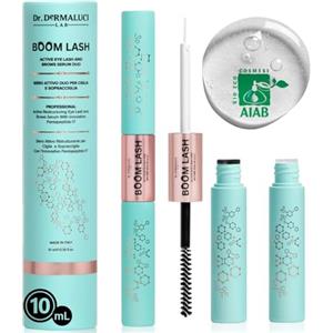 Dr. DERMALUCI LAB Siero Ciglia e Sopracciglia BIO 10ML | Rinforzante, Allungante, Volumizzante | Con Pentapeptidi, Biotina, Acido Ialuronico e Vitamina C | Doppia Applicazione | Dermatologicamente Testato Made in Italy