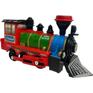Generico Locomotiva Giocattolo Luci Suoni Movimento Trenino Giocattolo per Bambini Trenino Classico Locomotiva Batteria Treno con Effetti Sonori Reali Luci Treno Elettrico Express Movimento Mistero Bump & Go